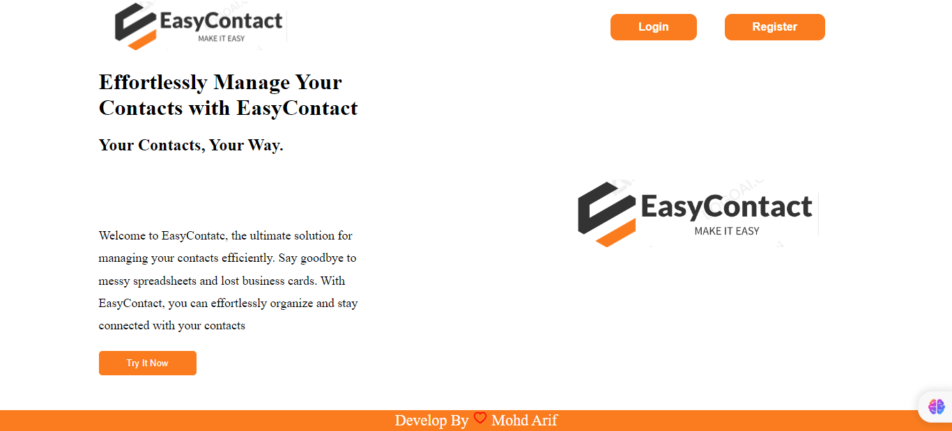 EasyContact project screenshot