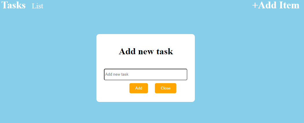 Todo app project screenshot